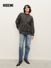HIDEMI 极简大廓形圆领粗棒针羊驼毛羊毛混纺花纱宽松慵懒毛衣 商品缩略图2