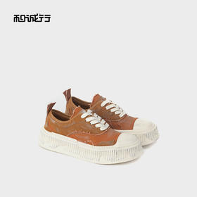 和诚行2025秋季新款复古做旧板鞋时尚百搭厚底轻便男式休闲鞋1050144