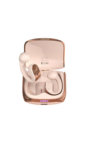 索爱夹耳气传导蓝牙耳机 GK12鎏金粉