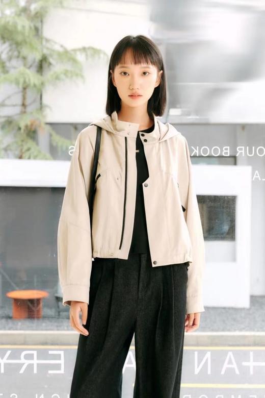 LNNNS 简约米色短款连帽外套 20962 商品图2