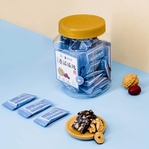 采云行者益生元枣泥核桃糕 酥软不沾牙 高膳食纤维 健康坚果零食  茶点糕点 252g大罐装 商品图3