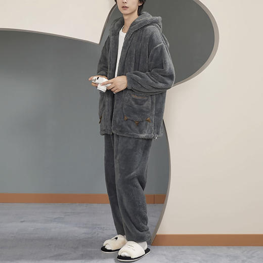 裁缝学苑QL15睡衣纸样女装珊瑚绒情侣家居服小熊男女套装可外穿样板图纸 商品图1