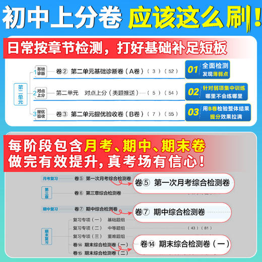 2025初中上分卷八年级上下册语文数学英语物理生物政治历史地理人教北师大教科版期中期末试卷 商品图1