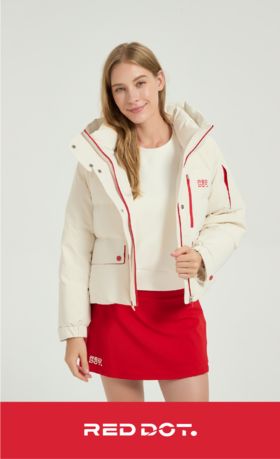 白色短款羽绒服