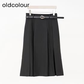 oldcolour欧珂商场同款纯色休闲A字高腰宽松半身裙女Q130613A1
