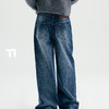 启世录TIWILLTANG“晕染界域”排扣牛仔裤 商品缩略图4