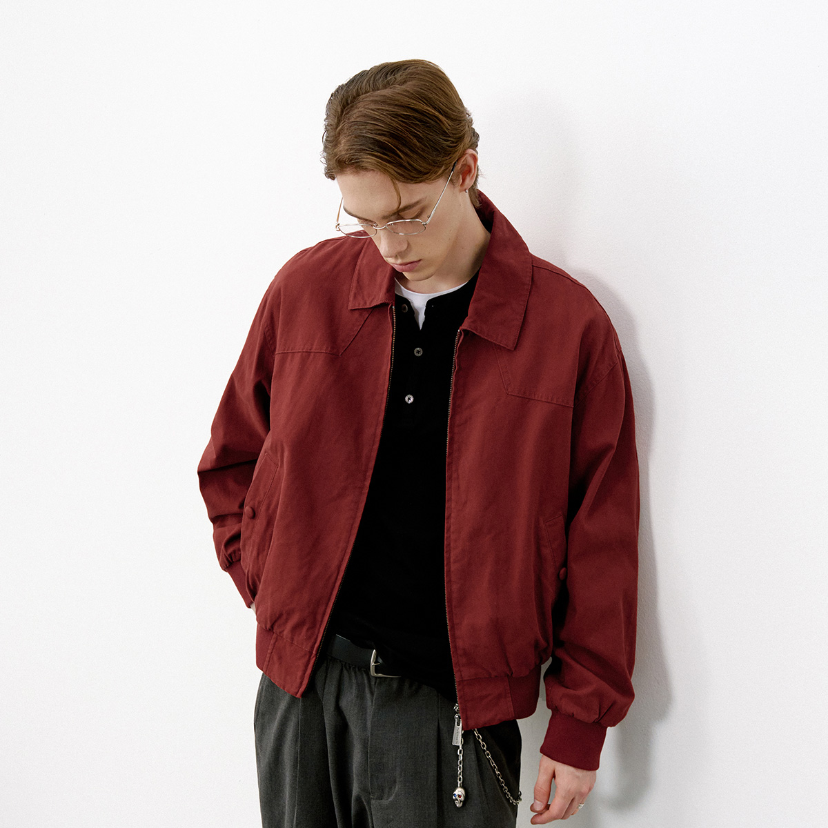 714street美式复古MA1飞行夹克男款2026春季水洗收腰廓形短款外套