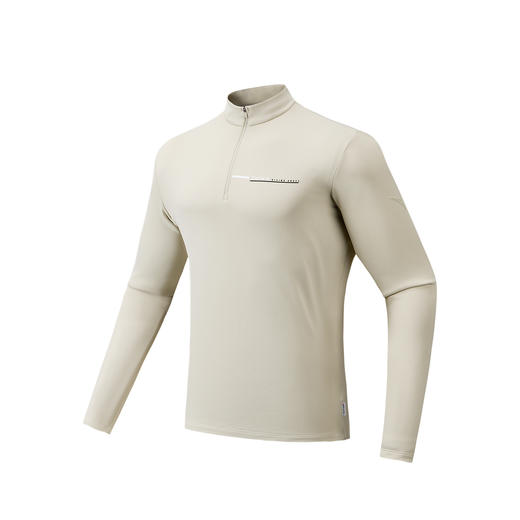 安踏半拉链立领加绒长袖t恤男士冬季新款打底运动上衣152547401N 商品图1