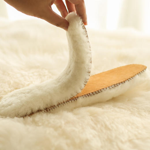 丁摩 【两双装】保暖（羊毛绒）鞋垫冬男女皮毛一体雪地靴加绒加厚毛鞋垫5ZF-HT01 商品图0