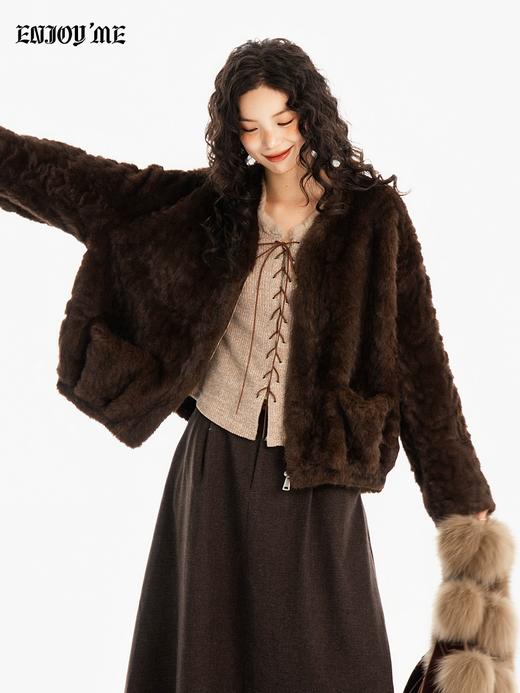 【门店同款】ENJOY冬季“游牧漫寻”拉链双口袋毛外套 167449491 商品图2