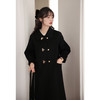 鹿向南「富家千金」黑色毛呢外套2025女秋冬季新款气质中长款大衣 商品缩略图3