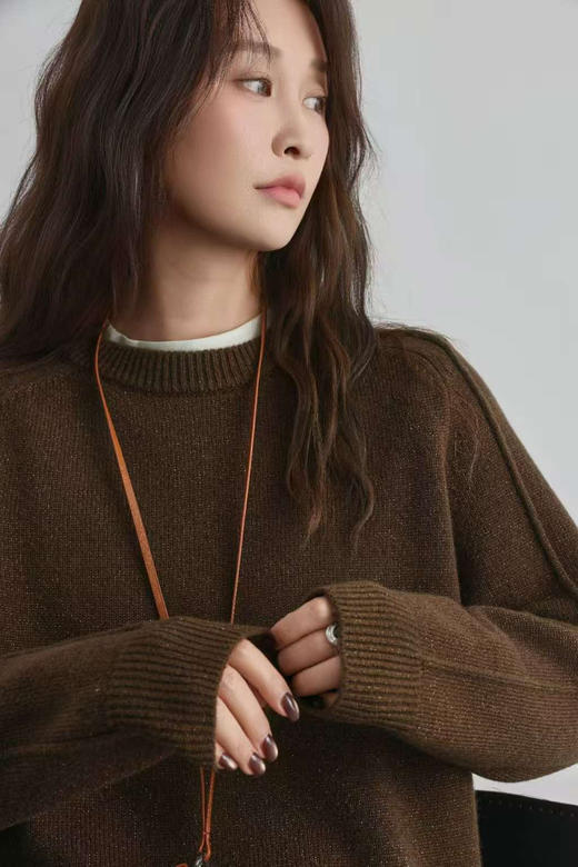 【团购 2025年 纯羊毛 圆领】多色 镶嵌金丝款 纯羊毛 羊毛衫 请手洗或轻柔机洗哦 柔软 亲肤 商品图1