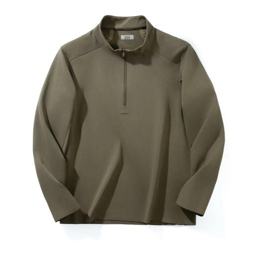 男士 全压胶 高端休闲立领T恤衫 高克重厚针织打底衫 吸湿速干面料 保持干燥 通勤户外 商品图1