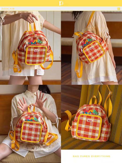 4楼Eubelle欧蓓 【白鹿同款】puui原创生活清新ins风学生双肩包出游零食包 活动价：269元 商品图0