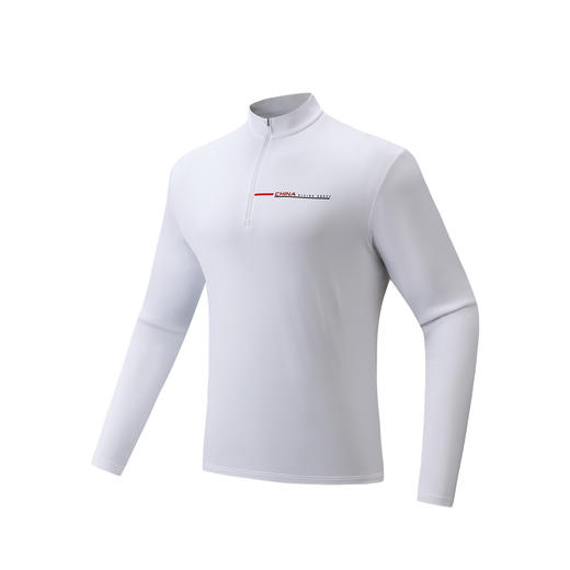 安踏半拉链立领加绒长袖t恤男士冬季新款打底运动上衣152547401N 商品图0