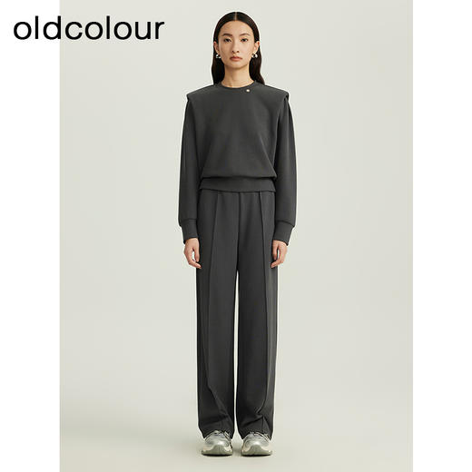 oldcolour秋季新品纯色韩版时尚简约气质百搭宽松女套装Q321403A1 商品图0
