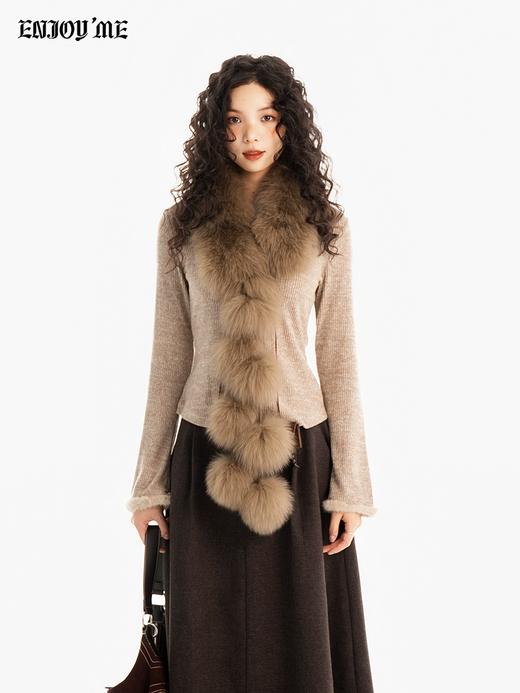 【门店同款】ENJOY冬季“游牧漫寻”半调奶咖抽绳上衣 167443073 商品图0