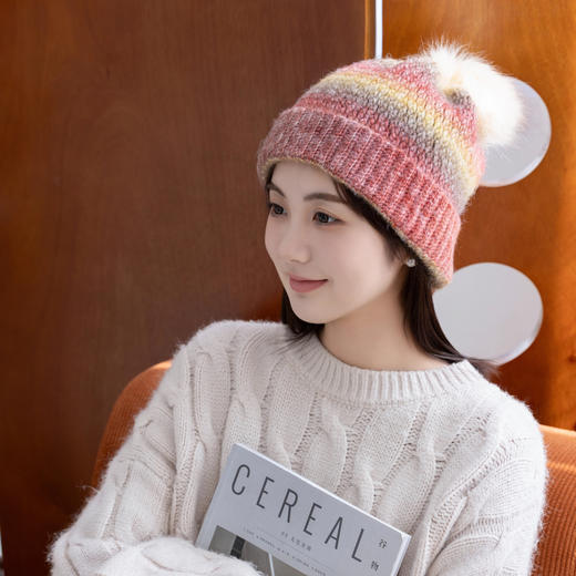 苏苏姐家念初毛球帽手工diy钩针编织羊花式线冬季毛线团材料包 商品图2