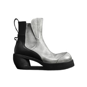 SCRY Dig Lug Boots "Black/White Rub"鞋履