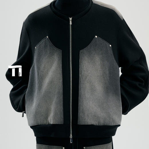 启世录TIWILLTANG“暮玥洇钰”水洗牛仔拼接卫衣套装 商品图1