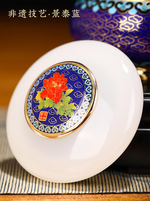 【彼达思】景泰蓝 富贵满堂茶叶罐 掐丝珐琅 商品图3