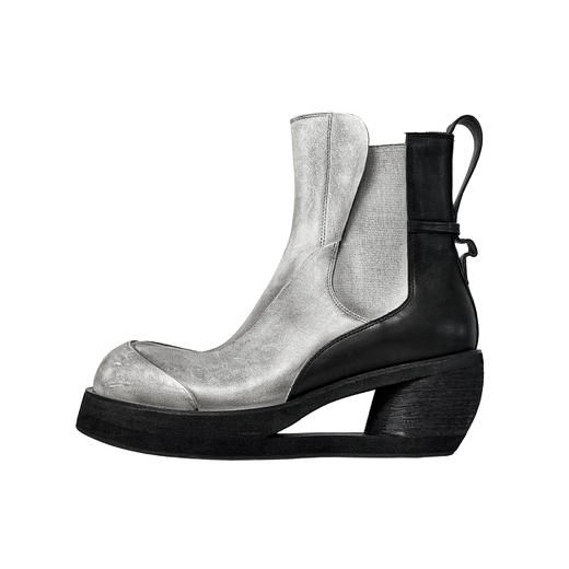 SCRY Dig Lug Boots "Black/White Rub"鞋履 商品图2