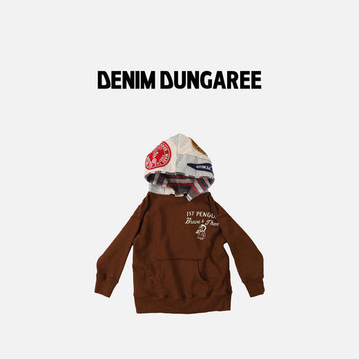 日本DD童装 DENIM DUNGAREE 企鹅 PENNIE 复古徽章派克帽衫卫衣 商品图1