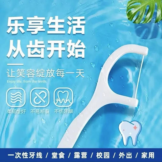 【牙线牙签】一次性牙线 高弹力剔牙牙线签口腔护理牙龈细滑牙线棒 50支/盒 商品图0