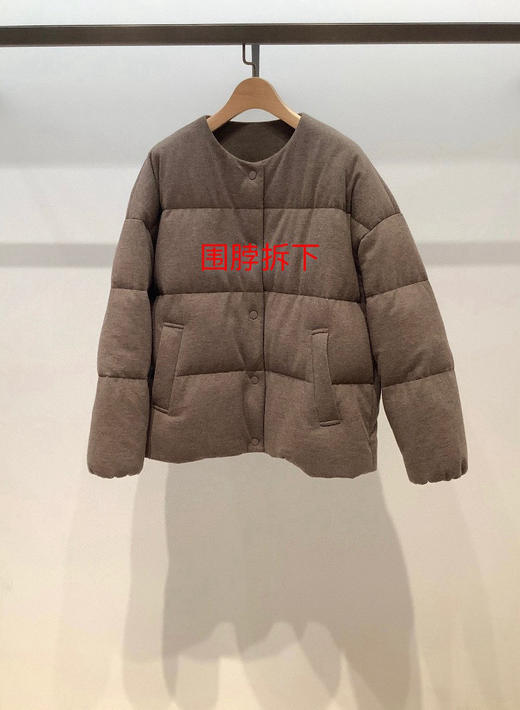 1110-1 轻盈保暖 渠道货 小禾围脖款羽绒服 牦牛混纺针织 填充鹅绒绒子 商品图9