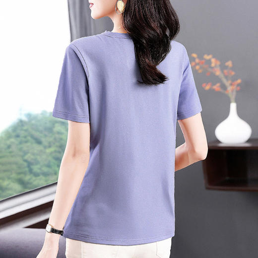 冰丝短袖t恤女2025年新款夏季大码女装宽松显瘦上衣胖mm遮肚半袖 商品图4