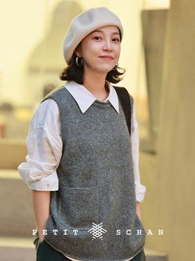 PETIT SCHAN小闪 CLO#957 Green Haze 绿霭 羊毛牦牛绒混纺圈圈纱背心