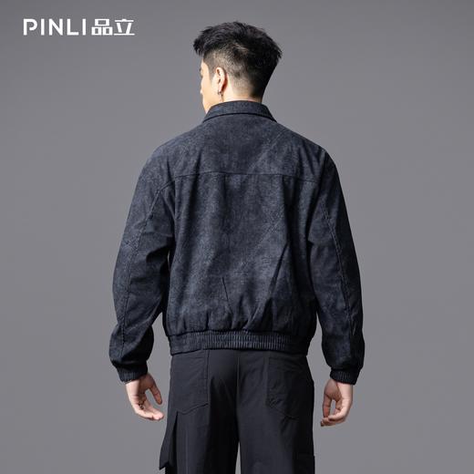 品立PINLI品立2025冬季新款男加绒加厚宽松翻领落肩梭织茄克外套GD253104193 商品图2