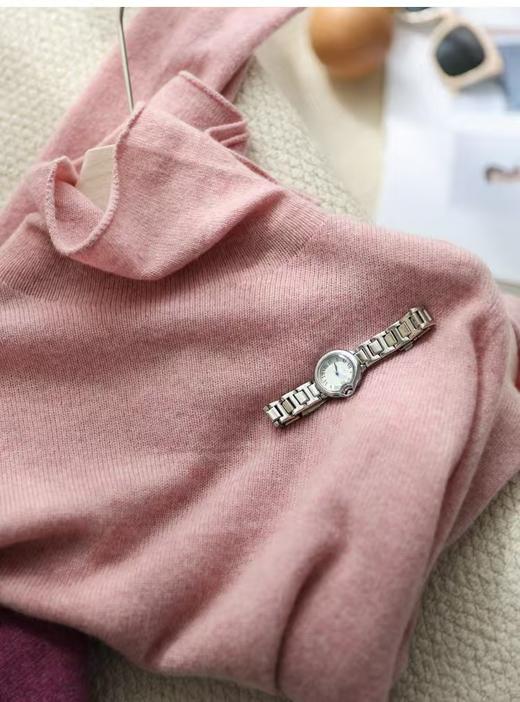 藏地软黄金13.5牦牛绒86.5绵羊毛无缝高领堆堆领打底衫毛衣 商品图14