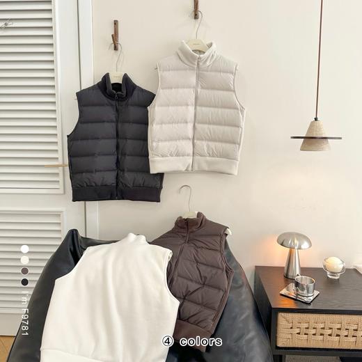 老米优品🎈3-5天《 新国标90白鸭绒 ☀ 摇粒绒拼接小轻绒保暖羽绒马甲》柔暖亲肤，防风暖护，炒好穿搭的羽绒服~WT251110A 商品图3
