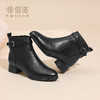 信诺羊皮毛妈妈棉鞋女加绒保暖皮鞋中老年粗跟短靴子2025冬季新款X5M032-225 商品缩略图1