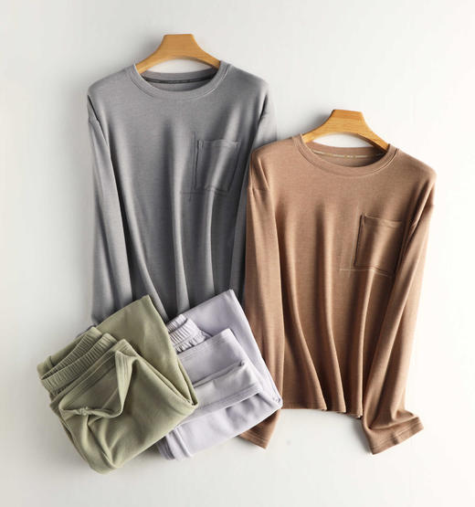 女款ARC空气层落肩口袋家居套装 商品图0