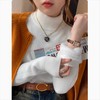 半高领毛衣女秋冬2025新款冬季加厚一体绒打底衫内搭修身针织上衣 商品缩略图2