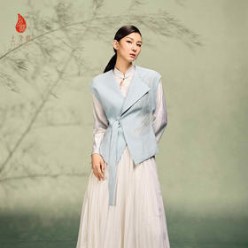 上久楷宋锦新中式轻奢女式马甲 夏五吟梅图 CY1045205012