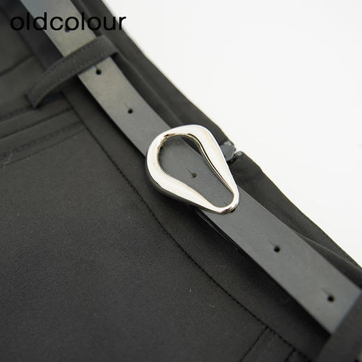 oldcolour欧珂商场同款纯色休闲A字高腰宽松半身裙女Q130613A1 商品图2