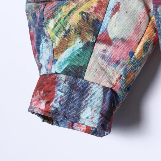 9250982SDSA秋冬新款痞帅男装潮牌扎染拉链立领连帽羽绒服休闲百搭宽松 商品图4