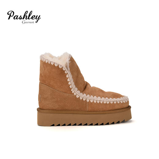 【梅花出品】帕奢利/LAMY爱斯基摩羊皮毛一体经典雪地靴高帮HZ0038P 商品图4