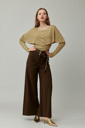 SAFICOO 优雅女人 经典收腹阔腿裤