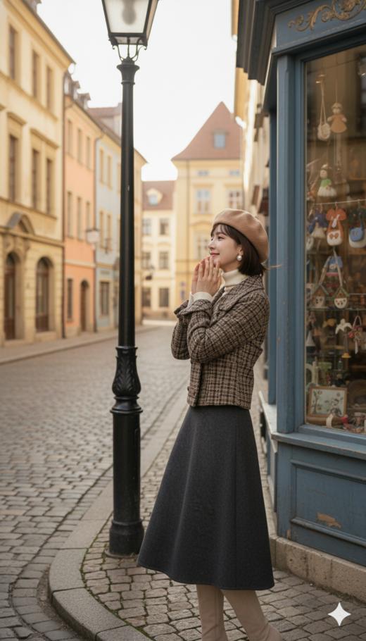 DG复古格调大翻领双排扣短外套 商品图1