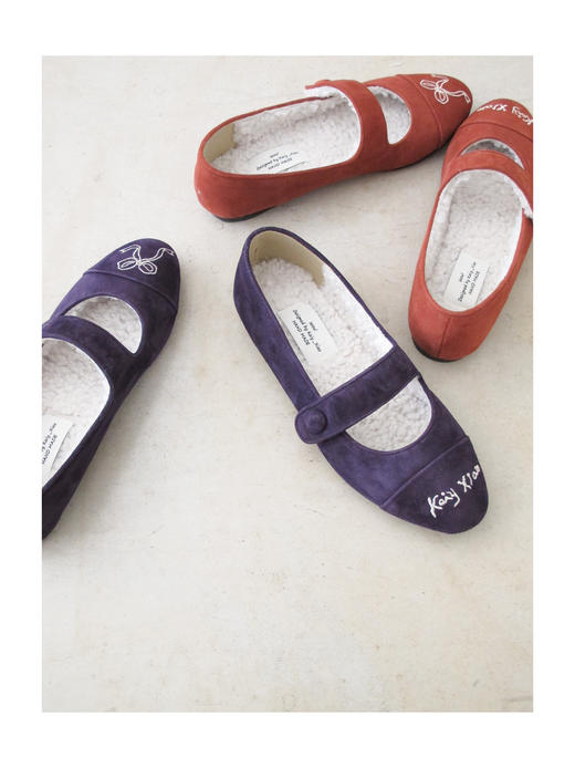 Kaiy Xiao 魔法学院系列  KAIYXIAO GIRL 绑带毛绒刺绣玛丽珍 商品图0