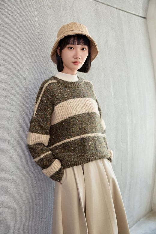 LNNNS 休闲舒适拼色条纹毛衣 21143 商品图1