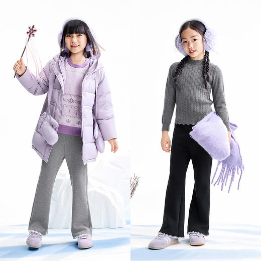 【实体店同款】女童全腰针织打底裤冬季新款安奈儿童装AG546065 商品图3