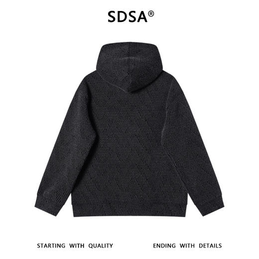 WY1328SDSA男士秋冬新款痞帅男装潮牌撞色格纹抽绳连帽卫衣时尚宽松百搭 商品图5