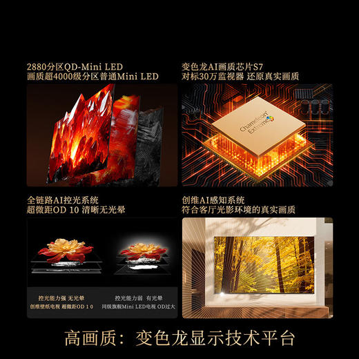 创维壁纸电视A7F Pro 75英寸超薄壁画艺术 miniled平板智能家电液晶   75A7F PRO 商品图4