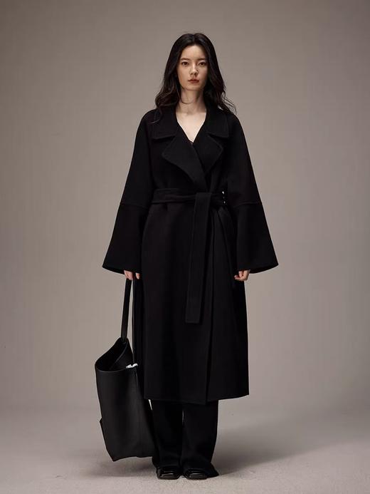 【轻奢双面尼】2518（100%羊毛）韩系阔版斗篷袖阔型气质大衣-喜出 商品图2