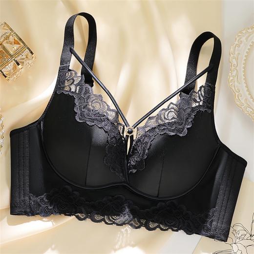 高奢缎面蕾丝调整型内衣 大胸显小聚拢提拉上托 295# 商品图14